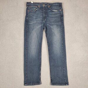 Levis Mens 505 Blue Jeans 34 x 30  Denim Medium Wash